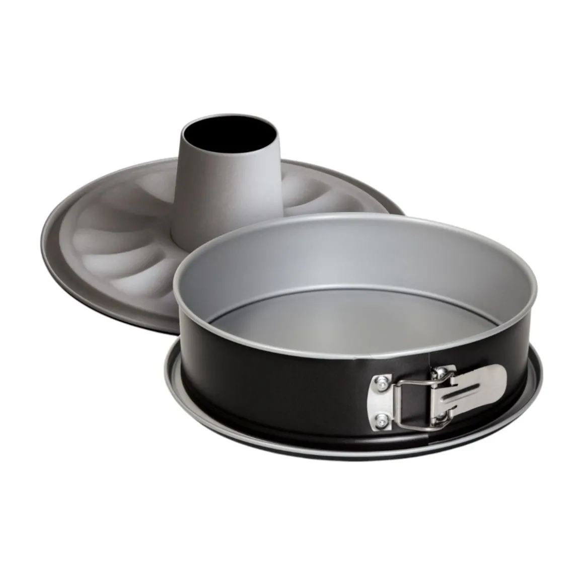 TORTIERA APRIBILE 2 FONDI LINEA SILVER ELEGANCE IN ACCIAIO 26X7.7CM