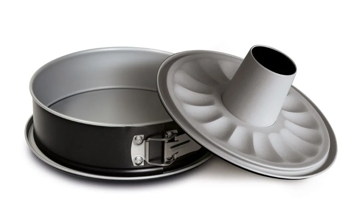 TORTIERA APRIBILE 2 FONDI LINEA SILVER ELEGANCE IN ACCIAIO 26X7.7CM