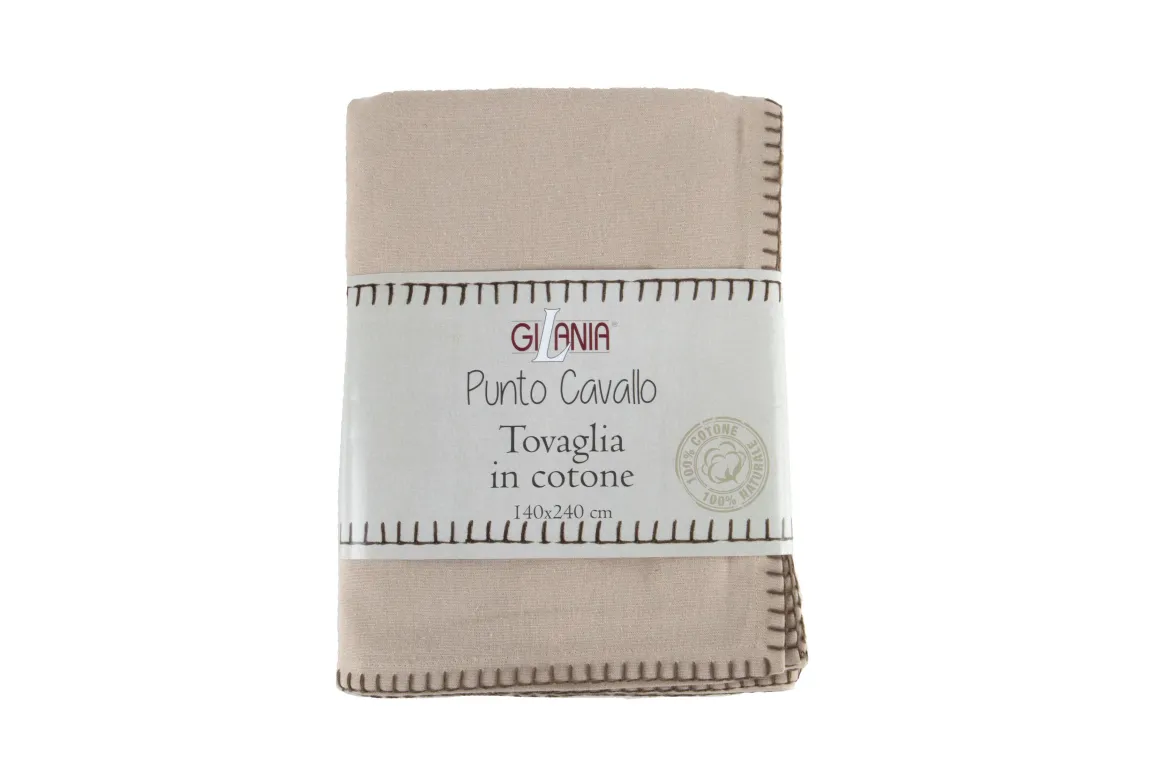 TOVAGLIA PUNTO CAVALLO 240X140CM BEIGE: vendita online TOVAGLIA PUNTO CAVALLO 240X140CM BEIGE in offerta