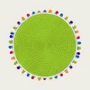 TOVAGLIETTA ROTONDA IN POLIESTERE DIAM. CM 38 VERDE : vendita online TOVAGLIETTA ROTONDA IN POLIESTERE DIAM. CM 38 VERDE in offerta