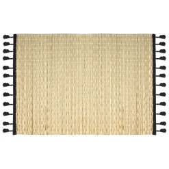 TOVAGLIETTA IN BAMBOO CM 45X30 NATURALE E NERO : vendita online TOVAGLIETTA IN BAMBOO CM 45X30 NATURALE E NERO in offerta