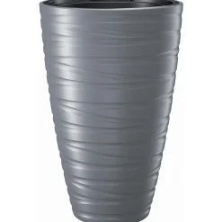 Vaso alto con inserti 40cm: modello maze stone grey