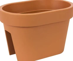Vaso lofly railing terracotta: fioriera da balcone terracotta