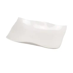 VASSOIO FONDO IN PORCELLANA LINEA HELTON 18.5X13CM BIANCO
