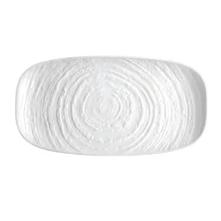 VASSOIO RETTANGOLARE PORCELLANA LINEA WALL 30.5X15CM BIANCO