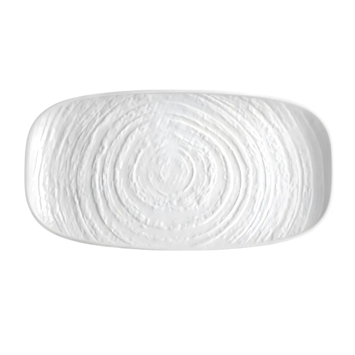 VASSOIO RETTANGOLARE PORCELLANA LINEA WALL 36X19CM BIANCO