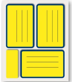 Vendiamo online etichette fluorescenti: confezione da 10 fogli dimensioni 85x53mm giallo