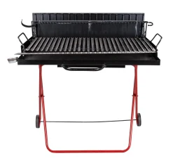 Vendita online di BARBECUE A LEGNA IN METALLO 110X80CM H. 104