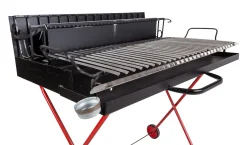 Vendita online di BARBECUE A LEGNA IN METALLO 110X80CM H. 104