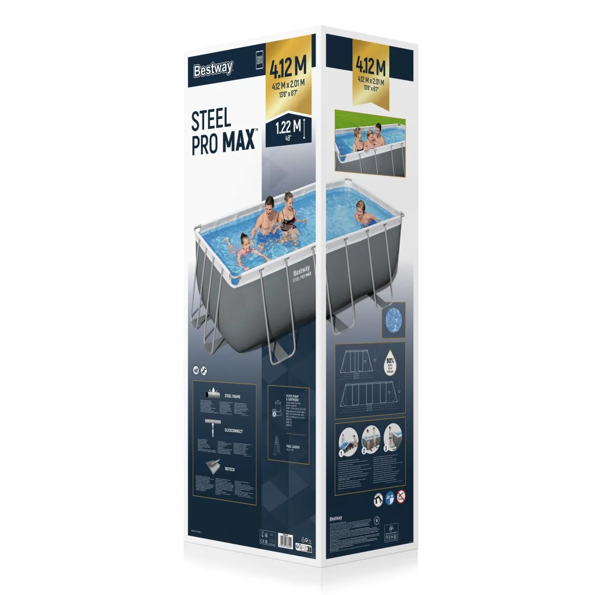 Vendita online di BESTWAY - PISCINA POWER STEEL 412X201 H. 122CM 8124LT
