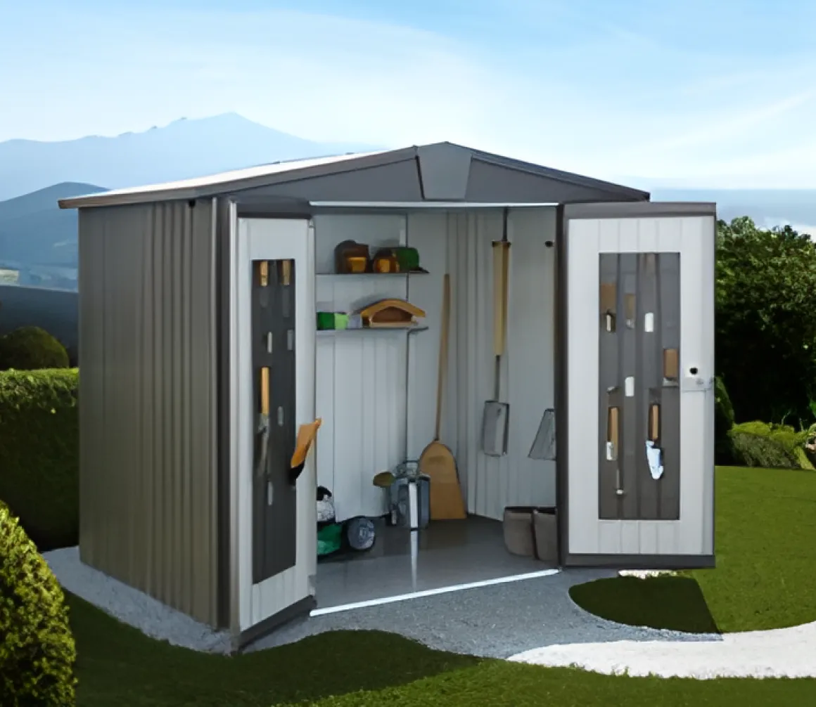 Vendita online di BIOHORT-CASETTA EUROPA CM 244X228 H 203 GRIGIO QUARZO
