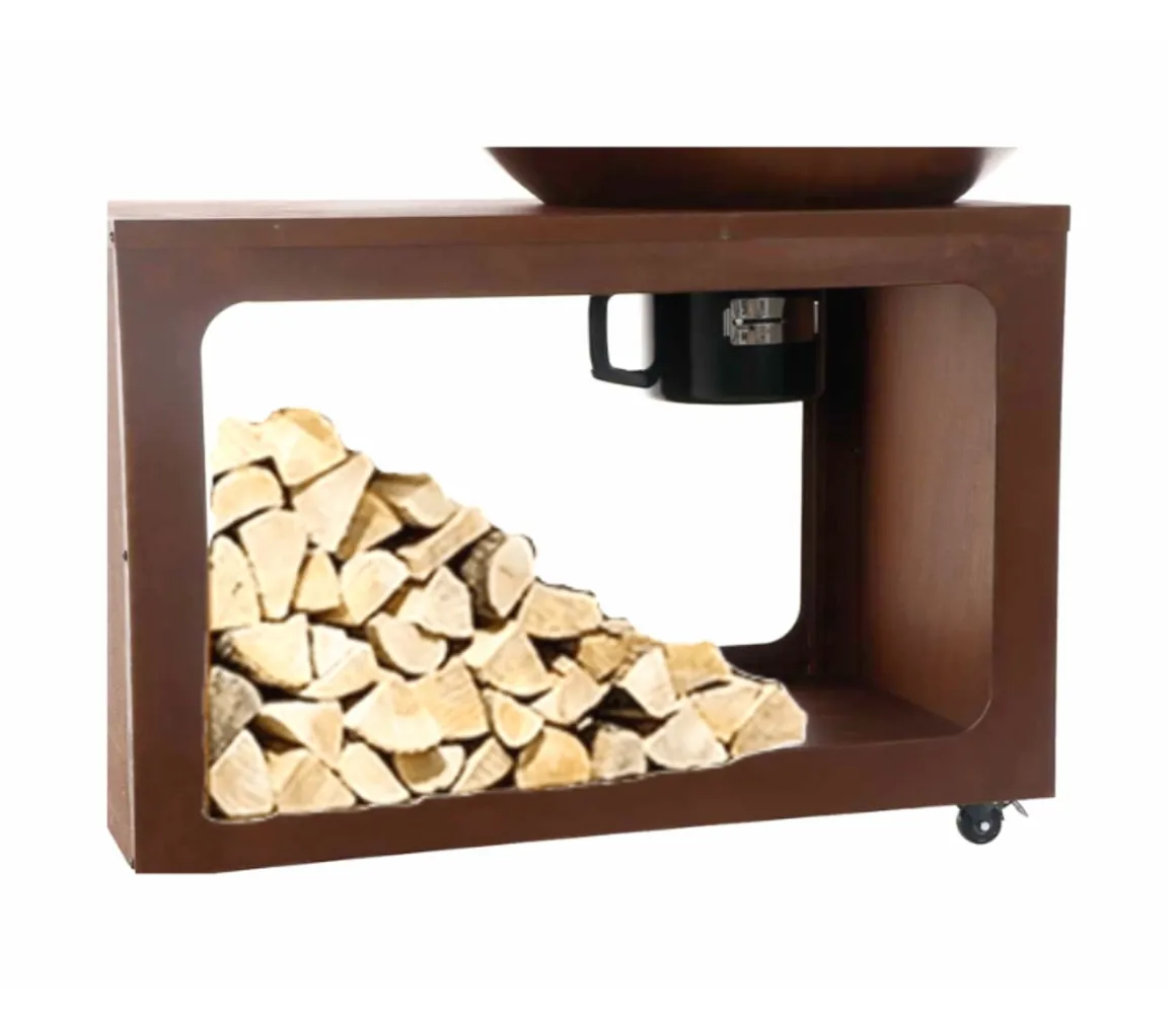 Vendita online di BRACIERE A LEGNA 115X97.5 H. 90CM IN METALLO CORTEN