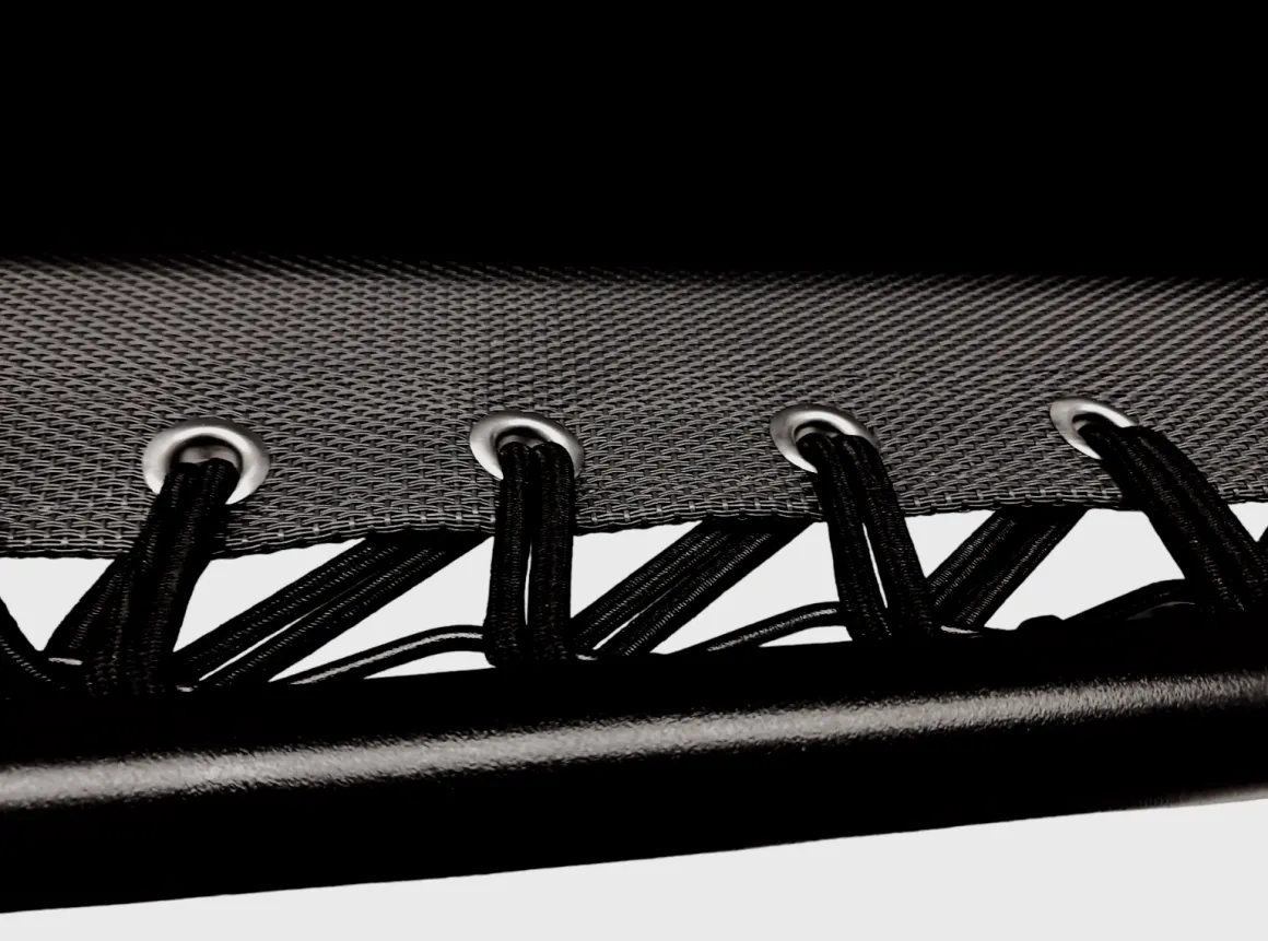 Vendita online di BRANDINA LOUNGER PIEGHEVOLE NERO E TEXTILENE ANTRACITE
