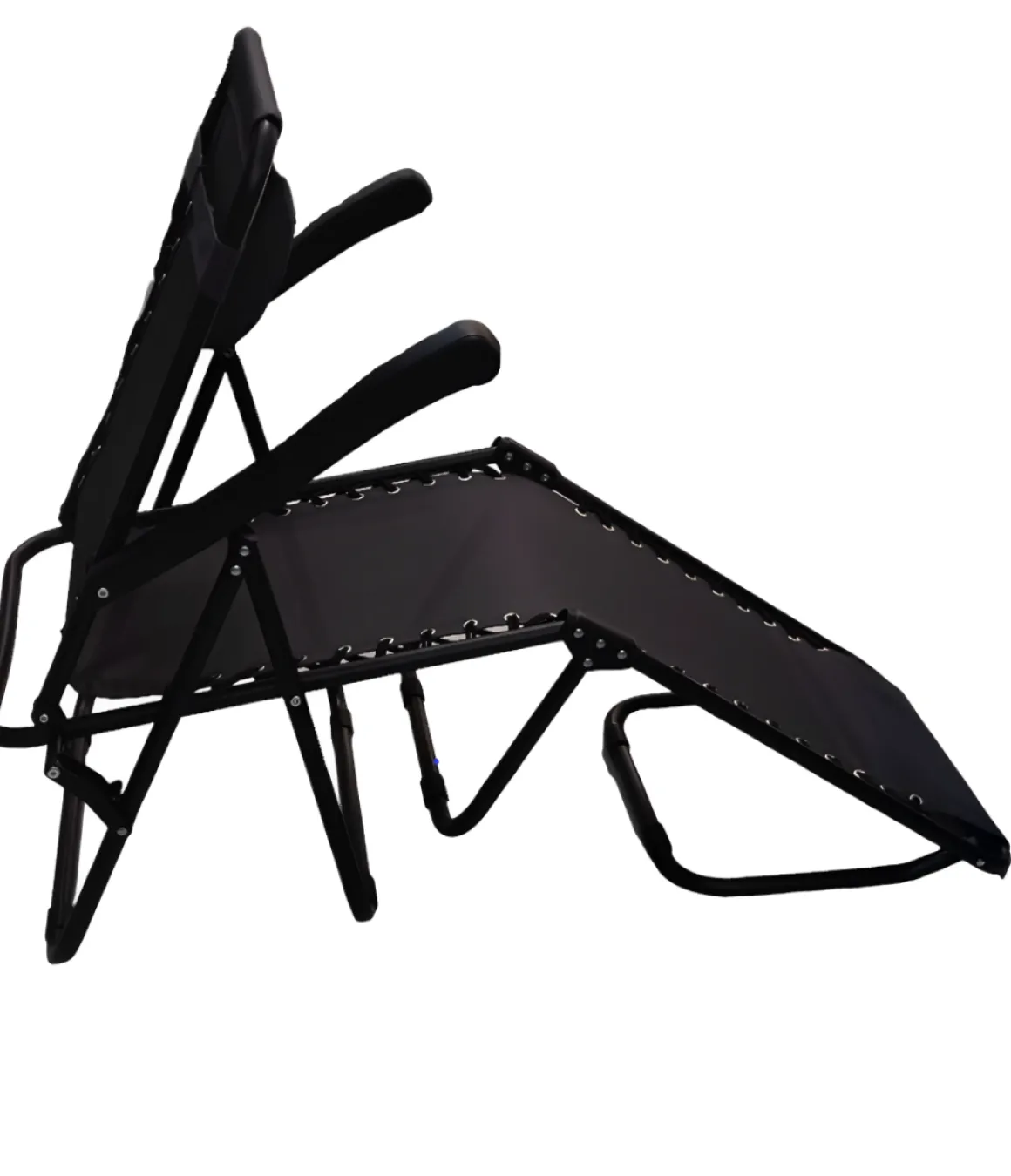 Vendita online di BRANDINA LOUNGER PIEGHEVOLE NERO E TEXTILENE ANTRACITE