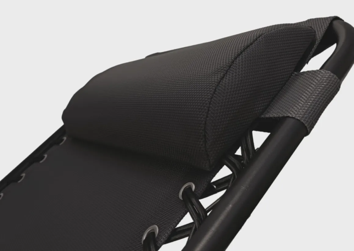 Vendita online di BRANDINA LOUNGER PIEGHEVOLE NERO E TEXTILENE ANTRACITE
