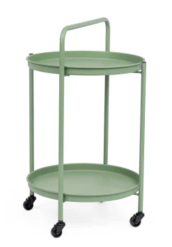 Vendita online di CARRELLO AUSTIN DIAM. CM 44.5 H.70 METALLO VERDE FOGLIA OPACO