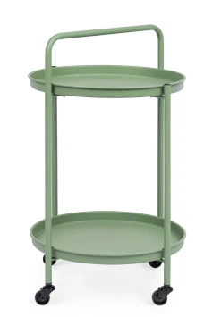 Vendita online di CARRELLO AUSTIN DIAM. CM 44.5 H.70 METALLO VERDE FOGLIA OPACO