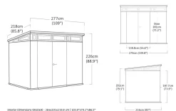 Vendita online di CASETTA ARTISAN CM 277X218 H. 226 GRIGIO E ANTRACITE