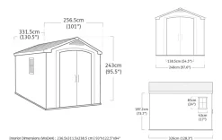Vendita online di CASETTA FACTOR CM 256,5X331,5 H 245 BEIGE E TORTORA