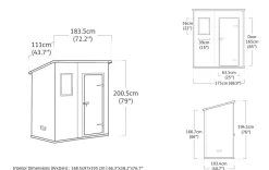 Vendita online di CASETTA MANOR PENT CM 183,5X111 H.200 GRIGIO CHIARO E BIANCO