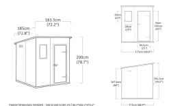 Vendita online di CASETTA MANOR PENT CM 183,5X185 H.200,6 GRIGIO CHIARO E BIANCO