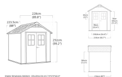 Vendita online di CASETTA NEWTON CM 228X223,5 H. 252 MARRONE E ANTRACITE