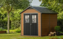 Vendita online di CASETTA NEWTON CM 228X287 H. 252 MARRONE E ANTRACITE