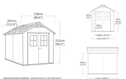 Vendita online di CASETTA NEWTON CM 228X287 H. 252 MARRONE E ANTRACITE
