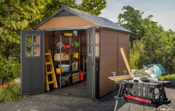 Vendita online di CASETTA NEWTON CM 228X350 H. 252 MARRONE E ANTRACITE