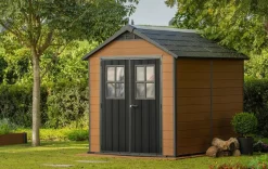 Vendita online di CASETTA NEWTON CM 228X350 H. 252 MARRONE E ANTRACITE