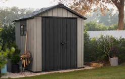 Vendita online di CASETTA OAKLAND CM 230X223.8 H242 GRIGIO E ANTRACITE