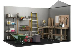 Vendita online di CASETTA OAKLAND CM 350X230 H. 253 GRIGIO E ANTRACITE
