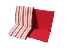 Vendita online di CUSCINO SCHIENALE MEDIO DOUBLE FACE 84X45 CM RIGATO ROSSO/ROSSO