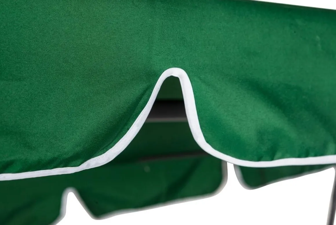Vendita online di DONDOLO 3 POSTI IN METALLO SILVER E POLIESTERE RIGATO VERDE/BIANCO