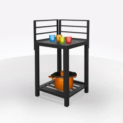 Vendita online di ELEMENTO ANGOLARE CUCINA DA ESTERNO 60X60 H.126 CM NERO