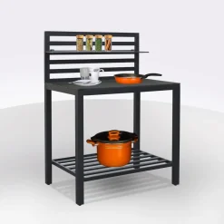 Vendita online di ELEMENTO CUCINA DA ESTERNO 90X60 H.126 NERO