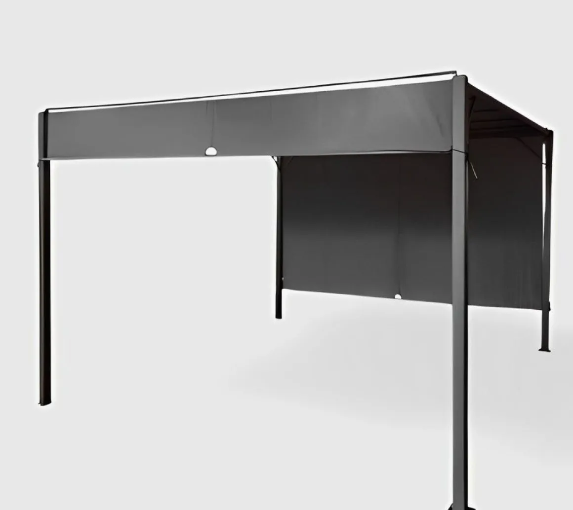 Vendita online di GAZEBO MT 3X3 ANTRACITE CON TENDA SCORREVOLE