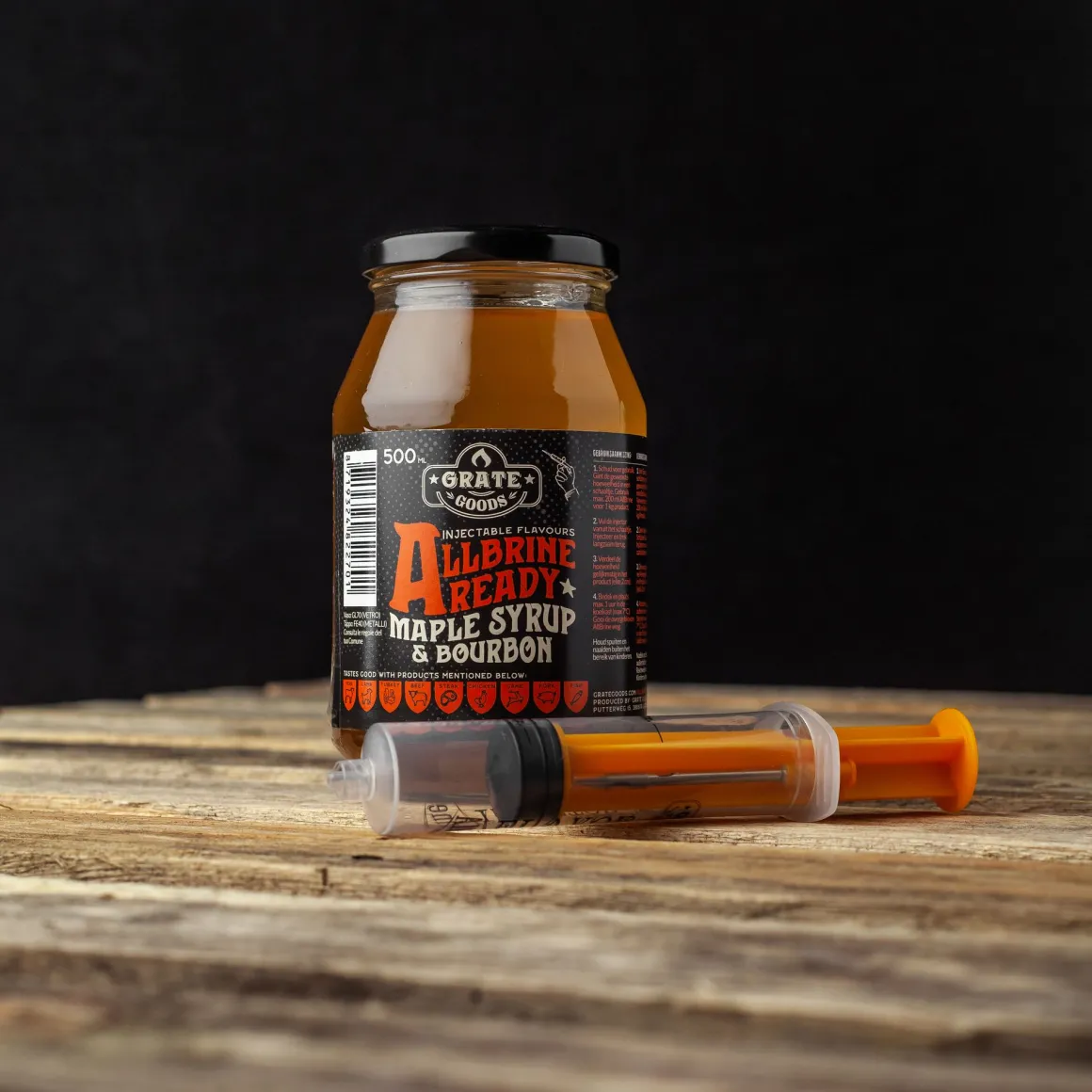 Vendita online di GRATE GOODS - SALAMOIA PRONTA SCIROPPO D'ACERO E BOURBON 500ML CON SIRINGA