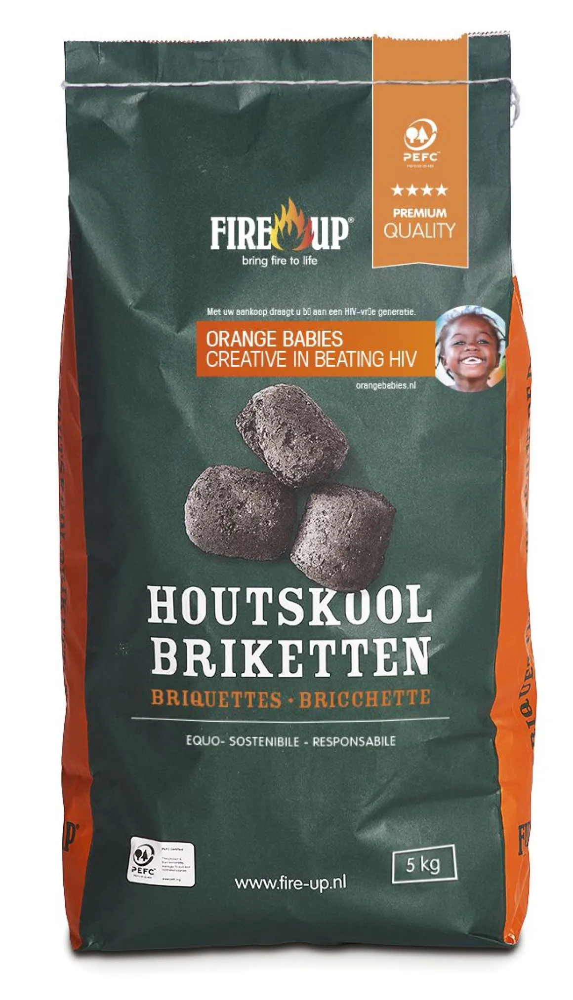 Vendita online di 5KG BRICCHETTE CARBONELLA 100% NATURALI FIRE UP