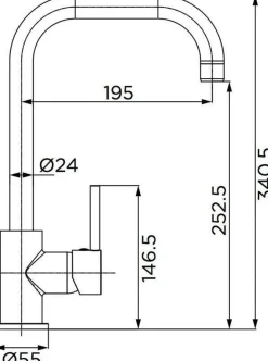 Vendita online di LINEA FLORIDA - MISCELATORE MONOCOMANDO LAVELLO CROMATO: Miscelatori cucina