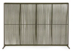 Vendita online di PARAVENTO PAXSON CM 180X30 H. 120 IN METALLO E CORDA VERDE OLIVA