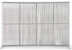 Vendita online di PARAVENTO PAXSON CM 180X30 H.120 IN METALLO E CORDA BIANCO