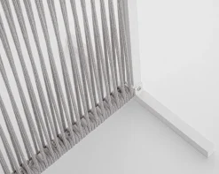 Vendita online di PARAVENTO PAXSON CM 180X30 H.120 IN METALLO E CORDA BIANCO