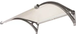 Vendita online di PENSILINA CM 100X120 CON LUCE LED TRASPARENTE E GRIGIO