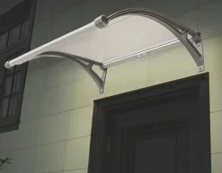 Vendita online di PENSILINA CM 100X120 CON LUCE LED TRASPARENTE E GRIGIO