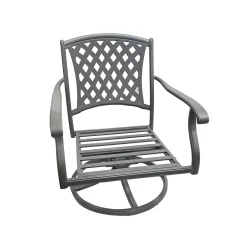 Vendita online di POLTRONA GIREVOLE MOD. WEAVE ALLUMINIO PRESSOFUSO ANTRACITE