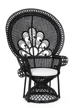 Vendita online di POLTRONA MOD. PEACOCK IN RATTAN NERO