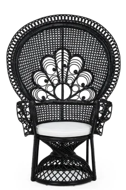 Vendita online di POLTRONA MOD. PEACOCK IN RATTAN NERO