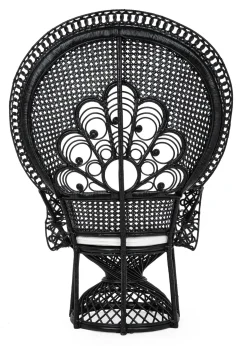 Vendita online di POLTRONA MOD. PEACOCK IN RATTAN NERO