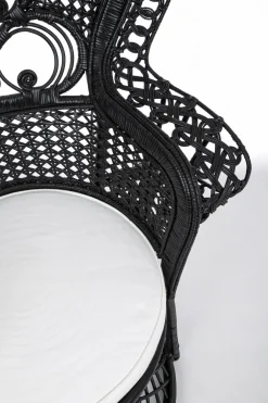 Vendita online di POLTRONA MOD. PEACOCK IN RATTAN NERO